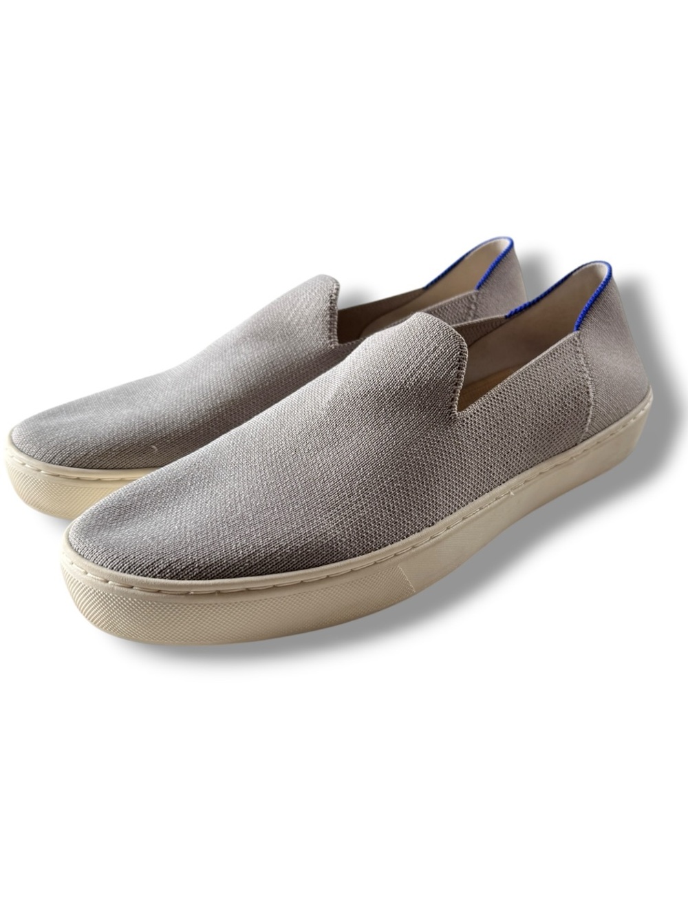 Rothy’s The Original Slip On Sneaker Size 9.5 Gray with Blue Halo